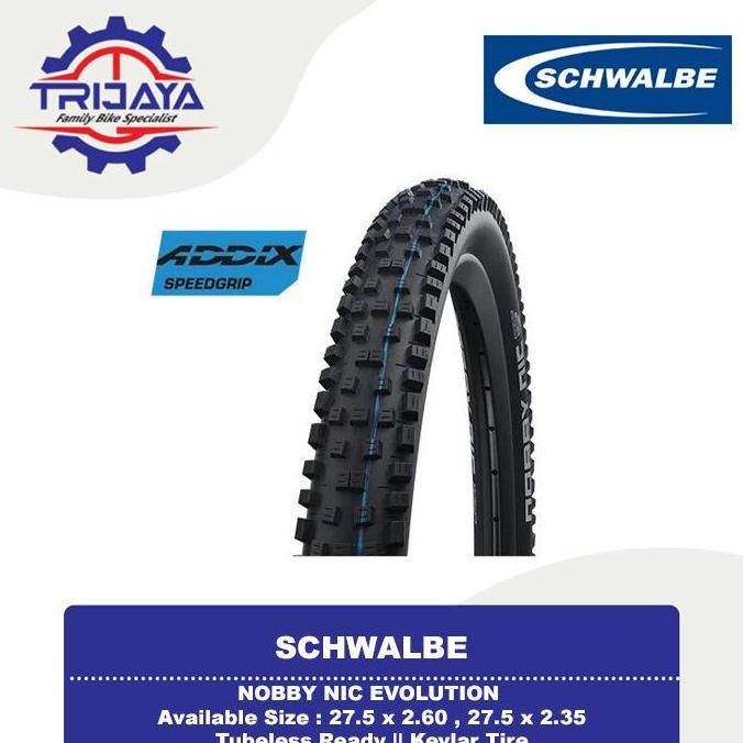 Bikes Schwalbe Nobby Nic Evolution 27.5 Kevlar Tire Ban Luar Sepeda Mtb