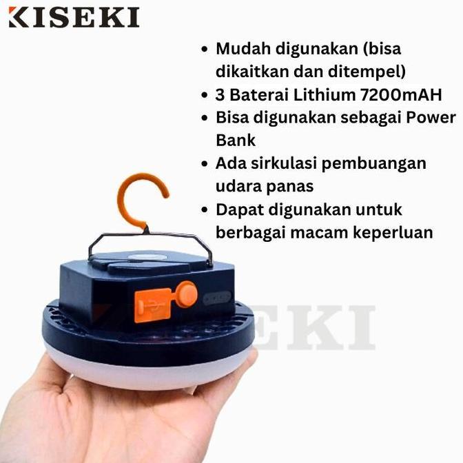 Moon- Kiseki Lampu Camping Ck-K03 Kapasitas Baterai 7200Mah 60*0,5 Led Module Lampu Dinding Magnet L