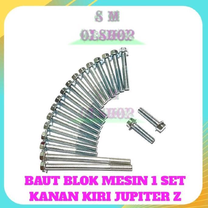 Promo 1 Set Baut Blok Mesin Jupiter Z Bak Kopling Jupiter Z Baut Bak Mesin Jupiter Z Kanan Kiri Ukur