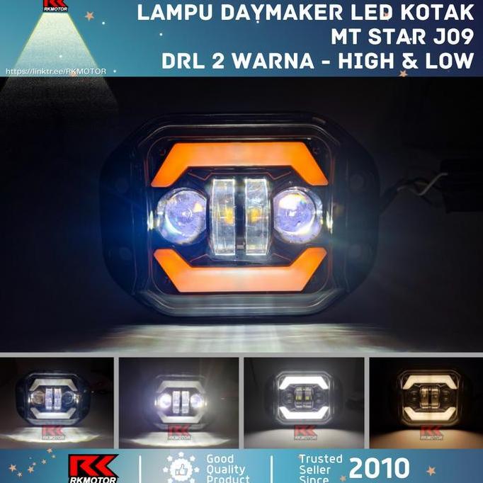 Daymaker Led Kotak - Lampu Tembak Sorot Kotak Motor Trail 40 Watt