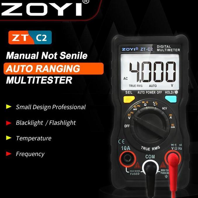 DEAL TERBAIK - ZOYI ZT-C2 Avometer Digital Multimeter Digital Buzzer Capasitor Diode