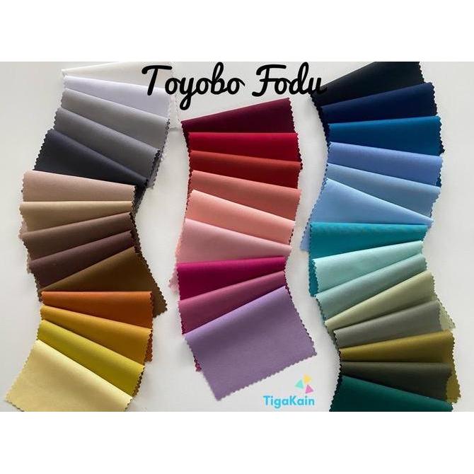 Sora- 1 Meter Kain Katun Toyobo Fodu Original Import Silky