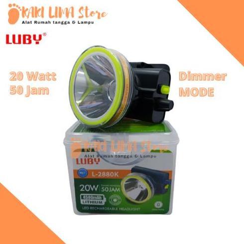 Moon- Senter Kepala Luby 2880L Cahaya Putih Dimmer Speed