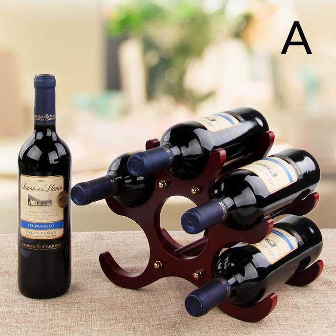 BERKUALITAS - Rak Display Wine Kayu