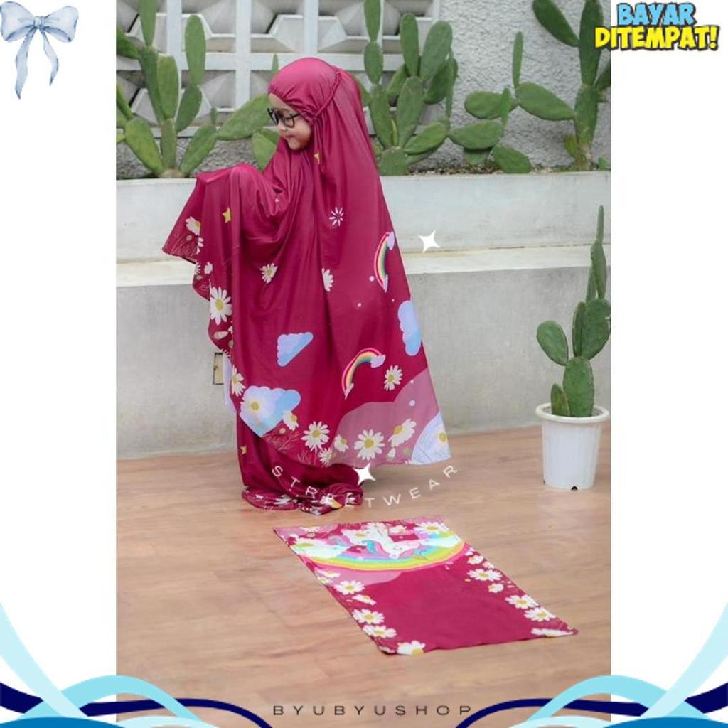 Diskon Lebaran Mukenah Anak Karakter Unicorn / Mukenah Anak / Mukena Anak Lucu / Mukenah Anak Sd / M