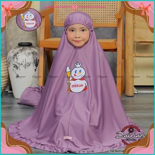 Diskon Lebaran Mukena Anak Karakter Terbaru Usia 5-9 Tahun Jersey Zoya, Mukena Mixue, Mukena Cinnamo