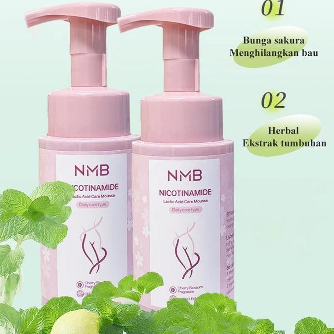 NMB Mousse Perawatan Private Care dengan Niacinamide & Lactic Acid Membersihkan Area Pribadi Lembut 