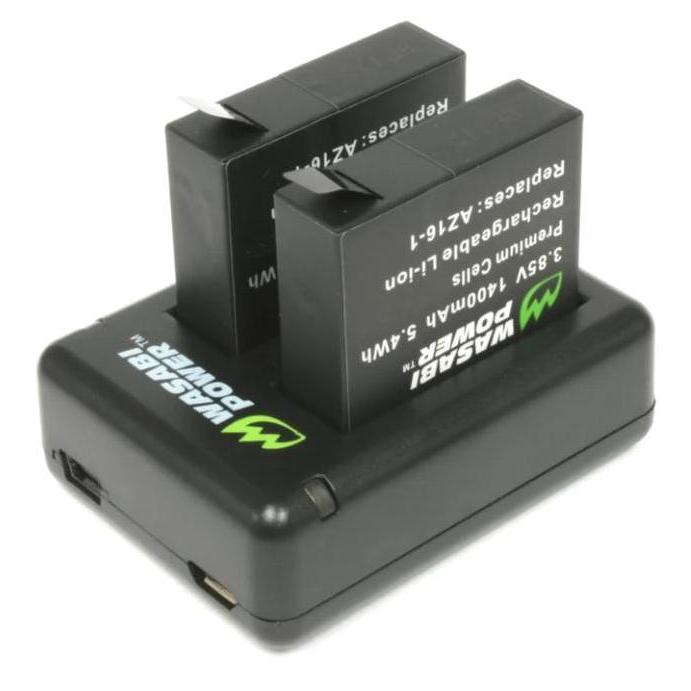 DISKON SPESIAL - Wasabi Power Battery & Charger Kit for Xiaomi YI 2 YI 4K YI 4K Mark II YI 4K+ 4Kii 