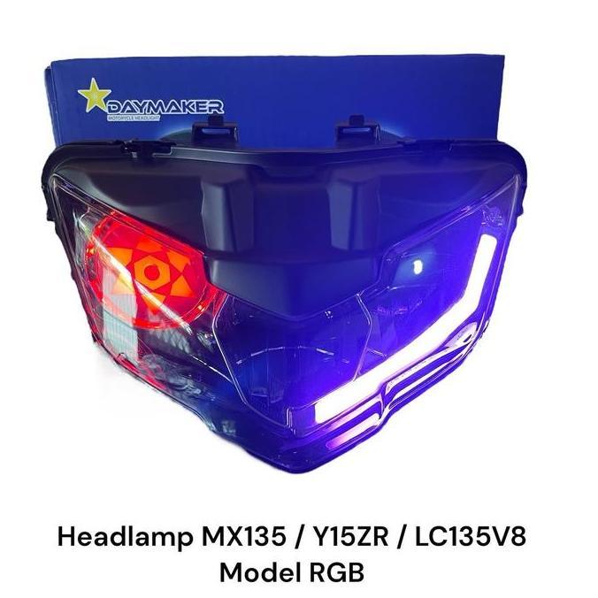 Lampu Depan Mx New 135 V8 2022 Mx King 150 Rgb Daymaker / Headlamp / Refletor Set Mx 135 Mx King 150