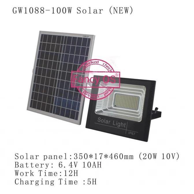Lampu taman solar panel tenaga surya led 100w 100watt 100 watt