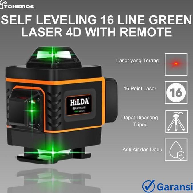 DEAL TERBAIK - Mesin Laser Level Auto Siku Bangunan 16 Line Canggih Self Leveling