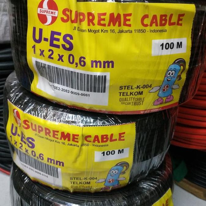 KABEL TELEPON OUTDOOR DW 1X2X0,6MM 1X2X0,6 DROP WIRE SUPREME 100 meter