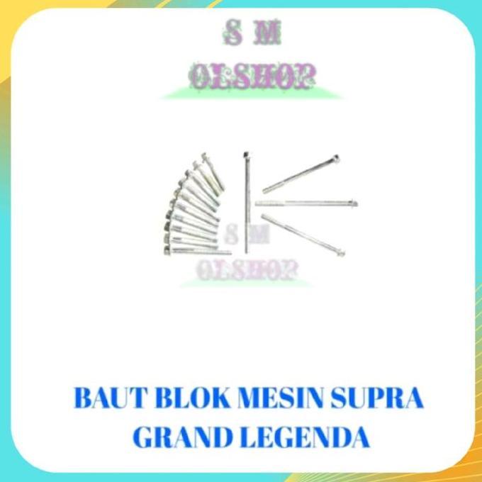Promo 1 Set Baut Blok Mesin Supra Baut Blok Mesin Grand Impressa Baut Blok Mesin Legenda Baut Blok M