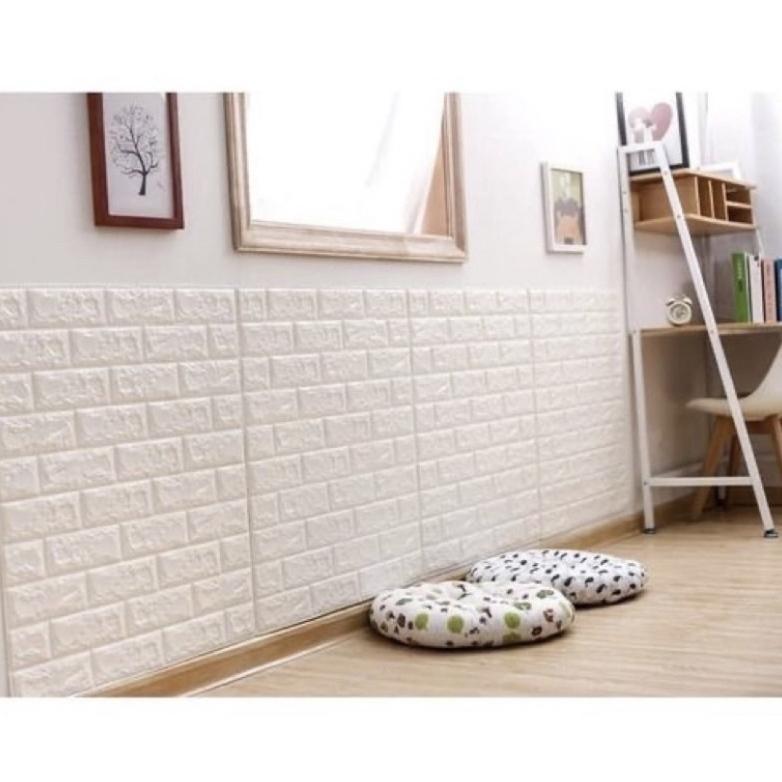 GARANSI WALLPAPER FOAM 70X38 CM/ WALPAPER DINDING TEBAL MOTIF BATA 3D UKURAN 70 X 38 CM ANTARIKSA MK