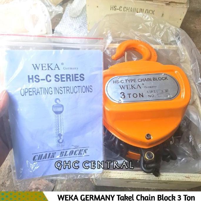 MARTEKNO Chain Block Weka 3 Ton 15 Meter Takel Chain Block Germany