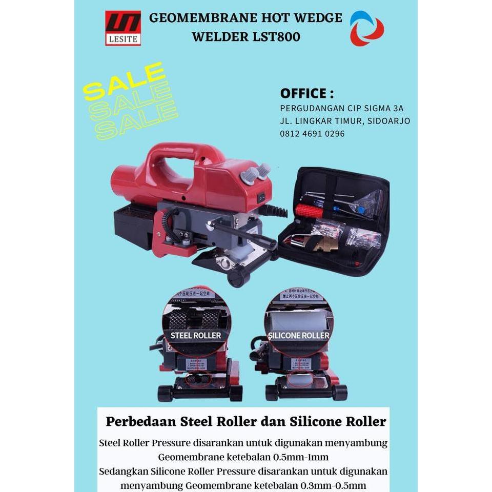 MARTEKNO Geomembrane Hot Wedge Welder LST800-Mesin Sambung Geomembrane