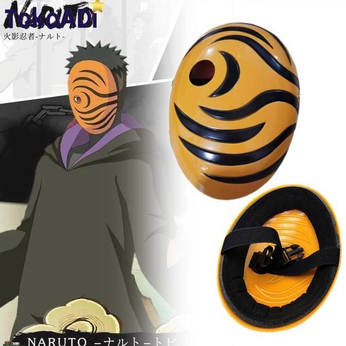 MABUROO Mask Obito Topeng Obito Kuning Naruto Topeng Uchiha Obito Cosplay Obito