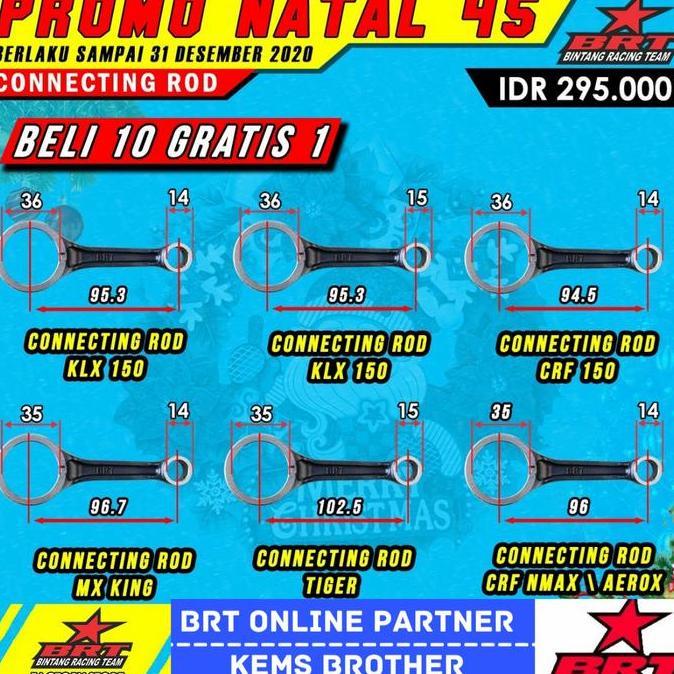 MARTEKNO STANG PISTON BRT KLX CRF TIGER