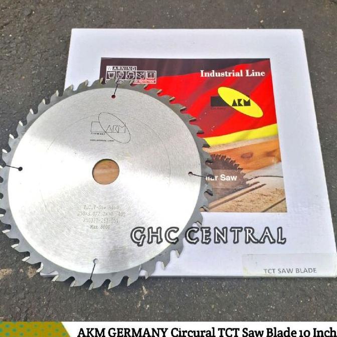QURYGHANZ AKM Circural TCT Saw Blade 10 inch 24T 40T 60T 80T Germany Mata Gergaji Kayu Bulat 250 Mm