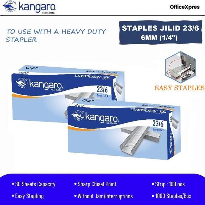 JAVXIACI Isi Staples Jilid / Refill Staples Jilid Buku Kangaro