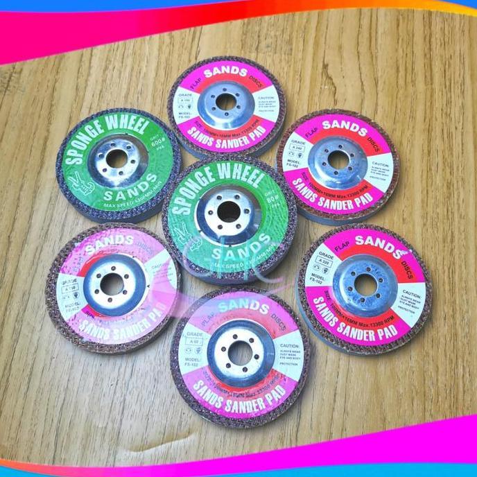 QURYGHANZ Mata Gerinda Poles Sponge Mata Poles Keramik Granit Kaca Batu 4 inch