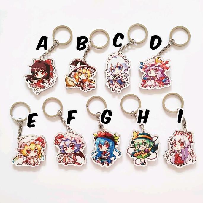 Ready Keychain Touhou Project 1 Game Gantungan Kunci Ganci Akrilik Merchandise