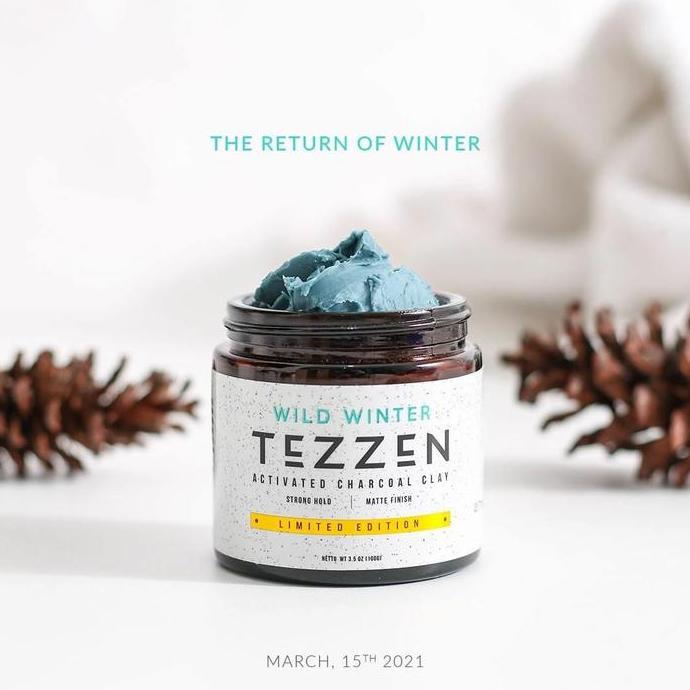 TEZZEN POMADE WILD WINTER CLAY LIMITED EDITION ACTIVATED CHARCOAL
