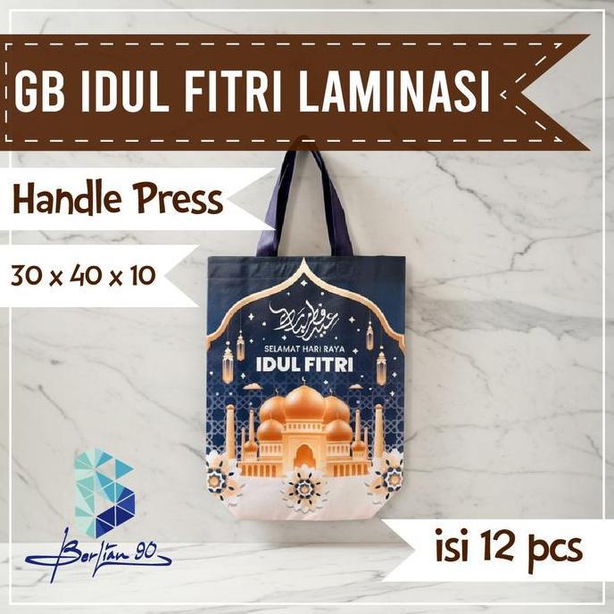 Ready ( 1 Pcs ) Tas Lebaran idul fitri Laminasi / Tas Sembako lebaran Idul Fitri / goodie bag idul f