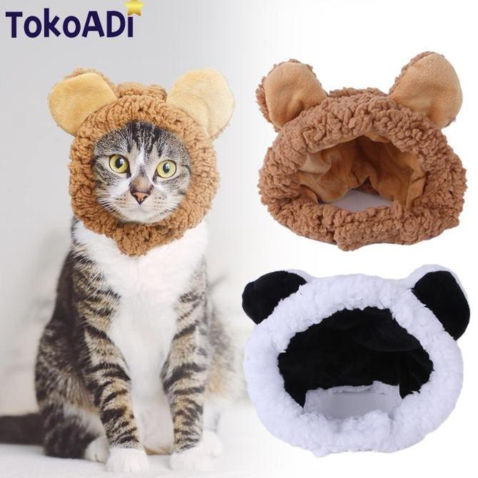 GAMYPAR Bear Panda Pet Cat Dog Hat topi beruang anjing kucing tiktok Instagram viral / Topi Kucing A