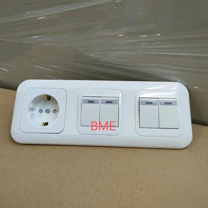 Panasonic Stop kontak + Saklar 4 gang Hotel Lampu Iluminasi 2 Arah