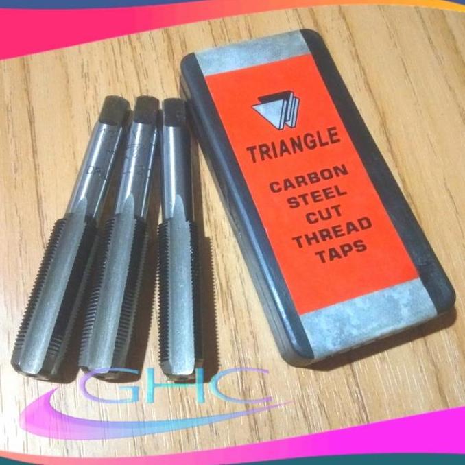 QURYGHANZ Hand Tap Set 3 Pcs TRIANGLE Mata Bor Drat Baut M20 2.5 mm Mata ulir