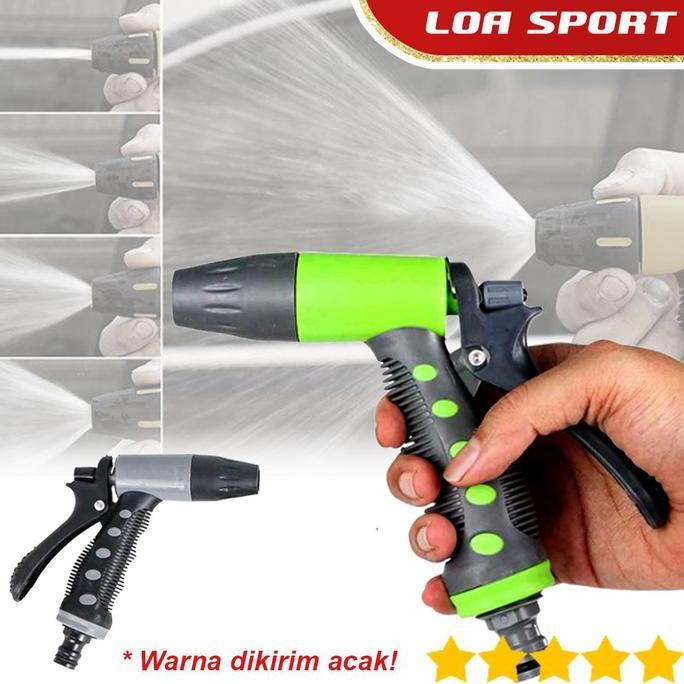 Spray Gun Semprotan Air Cuci Motor Mobil Kepala Selang Nozzle Putar