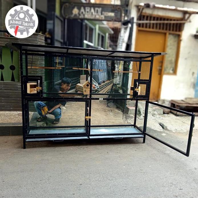 Sangkar Kandang Ternak Koloni Aviary Burung Kenari Pleci Lovebird murah