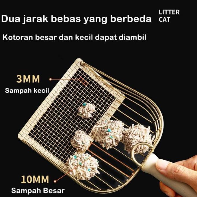 vinnatsu sekop serokan pasir stainless /sekop serokan pasir kucing /serok pasir cat litter scoop /se