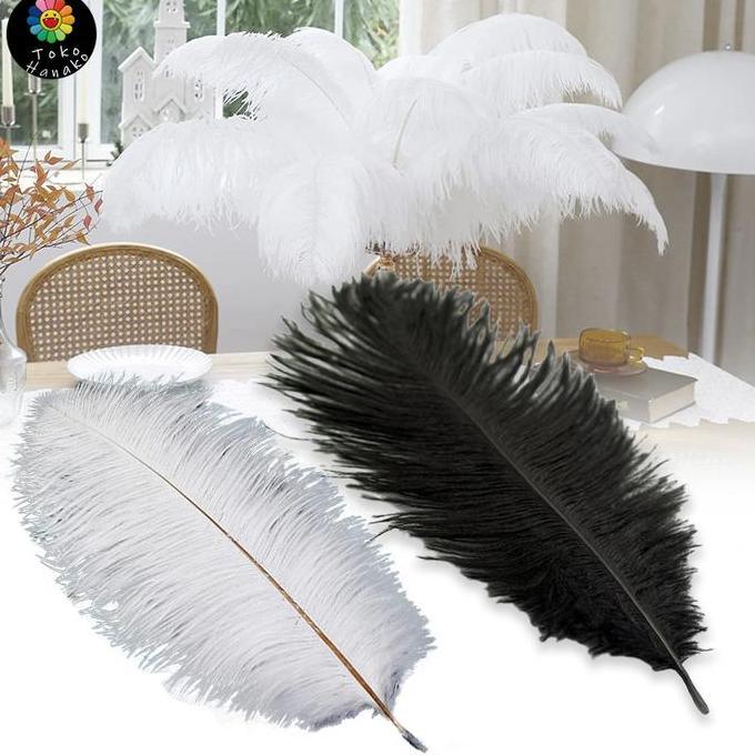 QARACK Bulu Ostrich  35-45cm Ostrich Feather 100% bulu burung ostrich asli