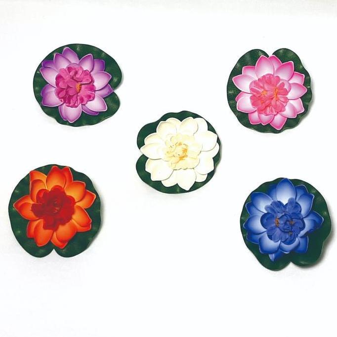 bunga teratai plastik bunga hiasan kolam ikan air bunga lotus plastik