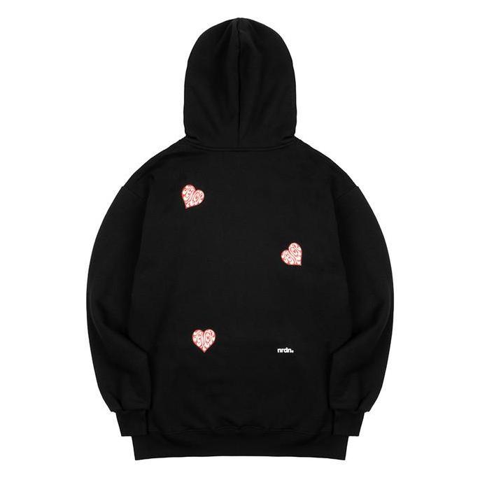Nrdn Clothing Sweater Hoodie Amor Fleece Hitam