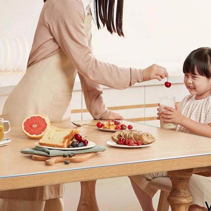 Terbaru Taplak Meja Plastik Mika Bening Transparan Meteran Tebal