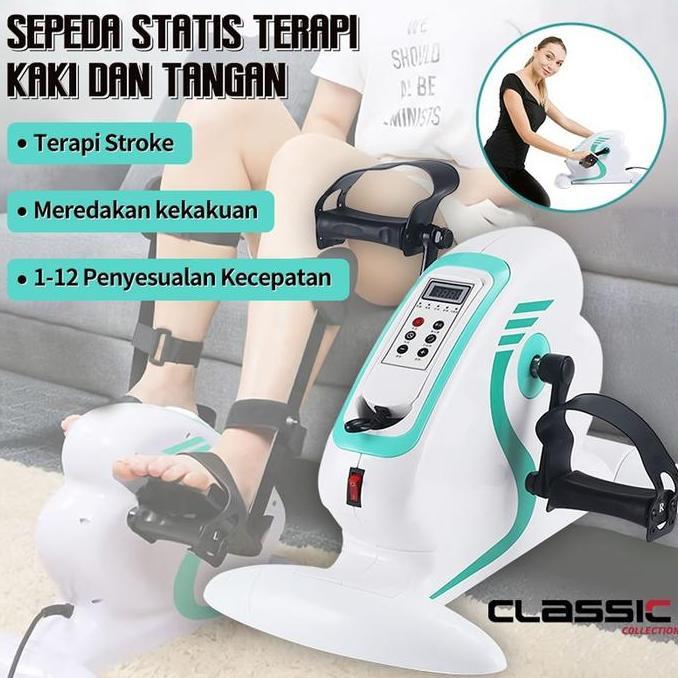MIDEOFU Sepeda Statis Terapi Kaki Dan Tangan / Sepeda terapi Alat Terapi Stroke Manula Fisioterapi K