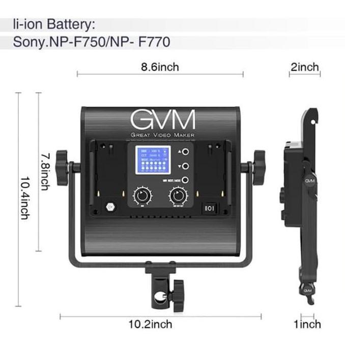 Paket Lampu Video LED Studio Vlog GVM GVM-800D-RGB GVM 800D-RGB Light