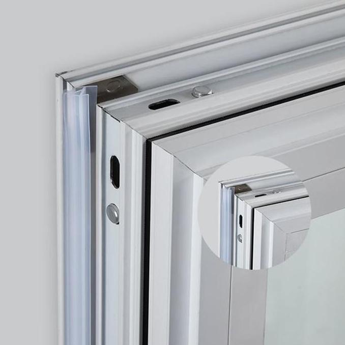 4Meter Silikon Penutup Celah Jendela Sliding Anti Hujan Air Angin Debu Pintu / Lis Penutup Celah Pin