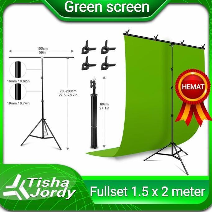 Paket Green screen chroma key greenscreen background studio photografi