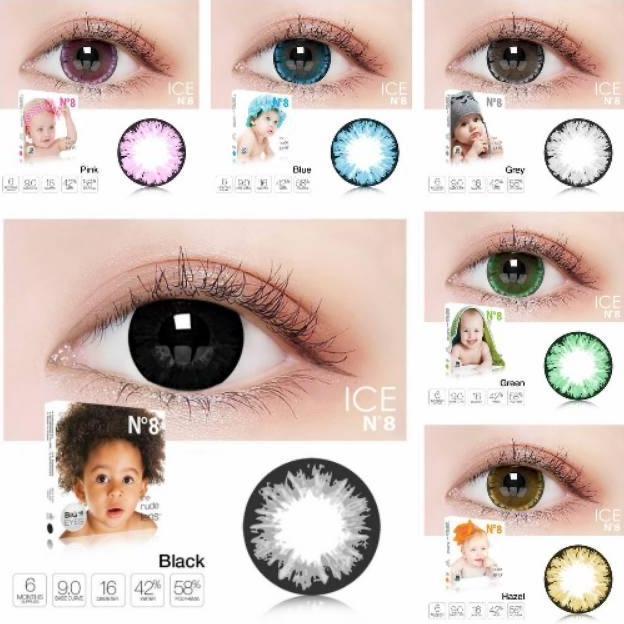 SIFA.AL_MAKBUR - SOFTLENS X2 ICE N8 NO8 16 MM BIG EYES NORMAL & MINUS ///// SOFLEN / SOPLEN / SOFLEN