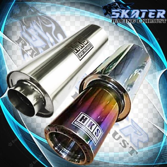 KNALPOT MOBIL RACING FULLSET MUFFLER DAN RESONATOR HKS GRONEL RAINBOW UNTUK MOBIL MATIC DAN MANUAL O