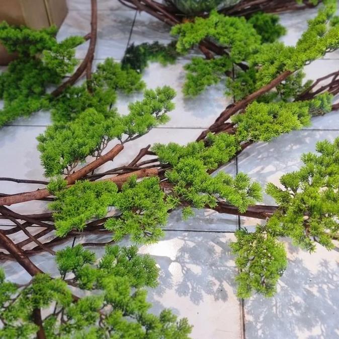 daun cemara artificial bonsai pinus dekor taman buatan