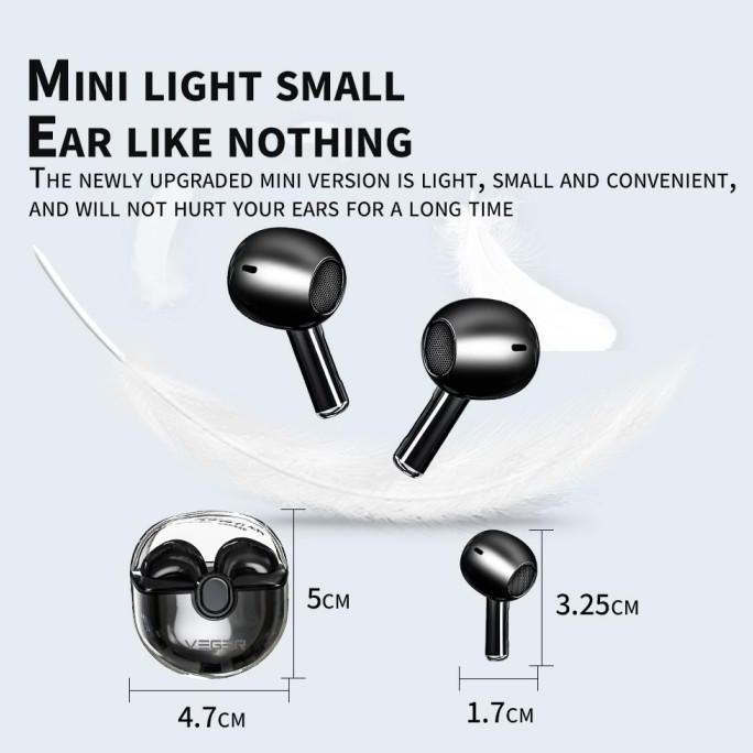 VEGER TWS VE18 True Wireless Earphone Headset Bluetooth BT 5.3 Earbuds