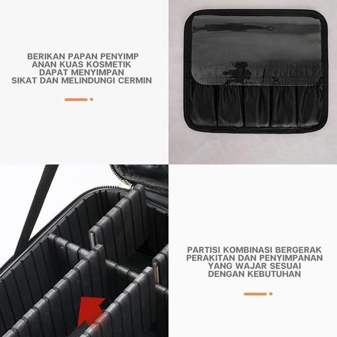 [Ready Stock] Tempat make up tas kosmetik make up kotak make up kosmetik tempat make up LED Makeupar
