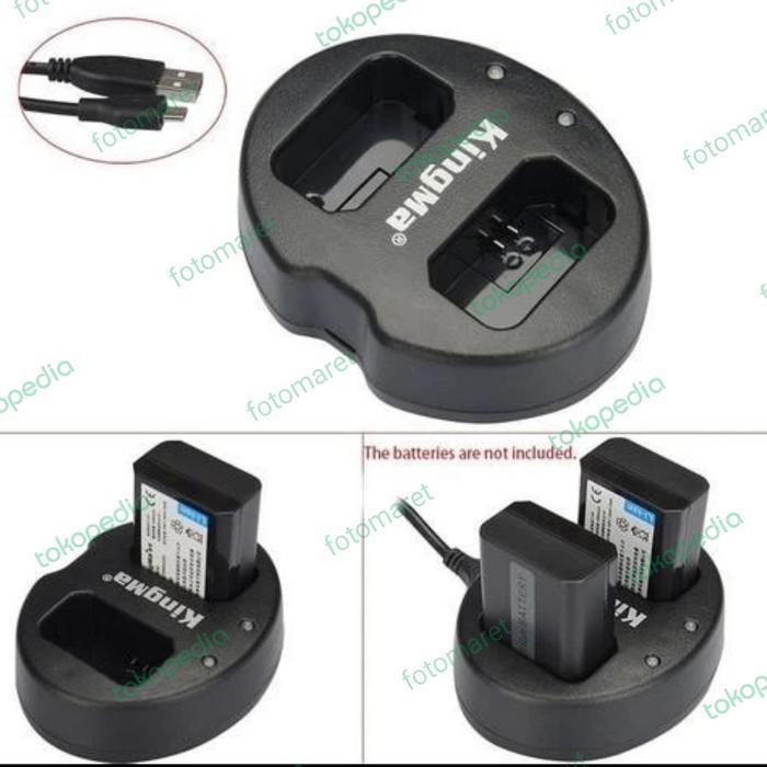 Baterai Kingma Np-Fw50 2Pc Dual Charger Kingma Np-Fw50 Charger Fw50 New