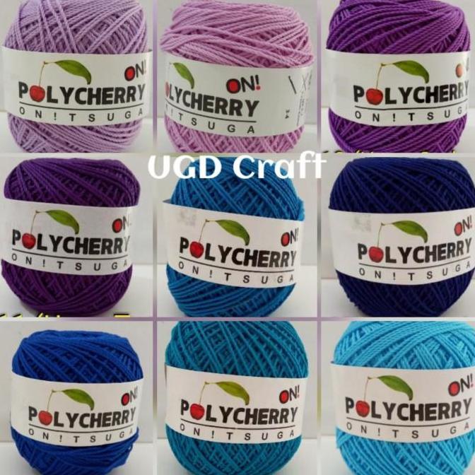 benang rajut polycherry onitsuga (Var Ungu Biru)