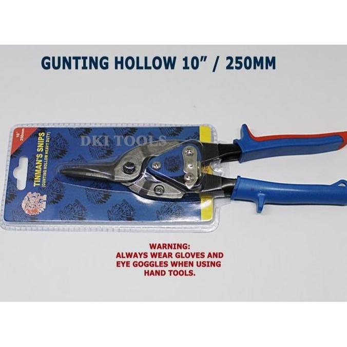 Gunting Seng Hollow Holo Baja Ringan 10 Inch Besi